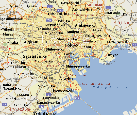 tokyo area map