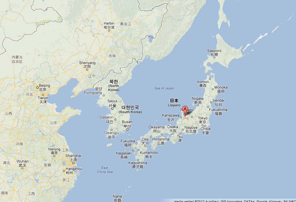 map of Toyama japan