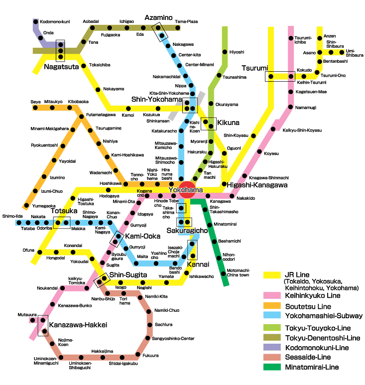 Yokohama stations map