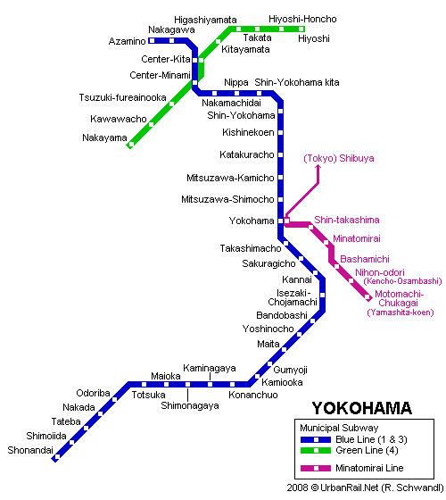 yokohama subway map