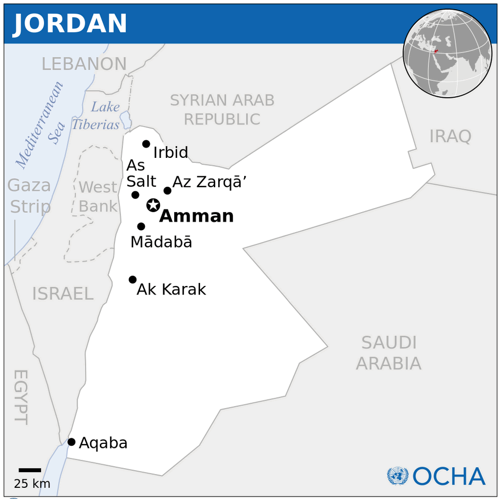 jordan location map