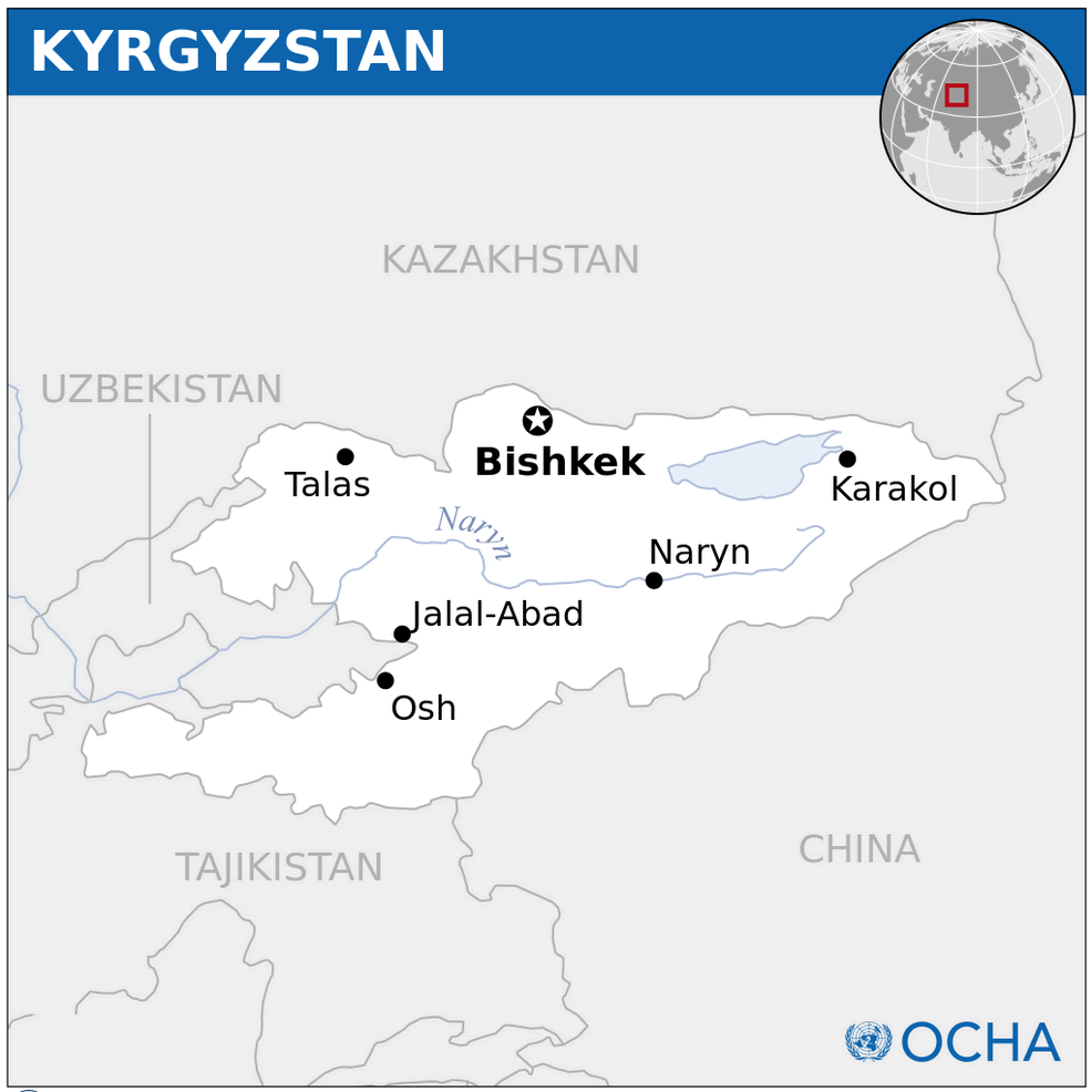 kyrgyzstan location map