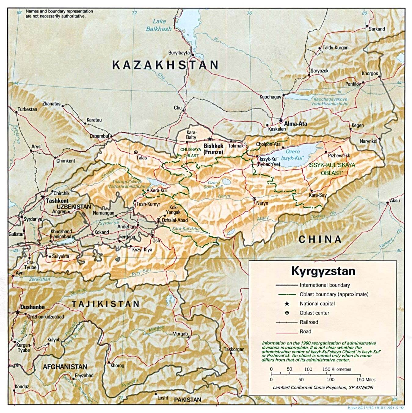 kyrgyzstan map