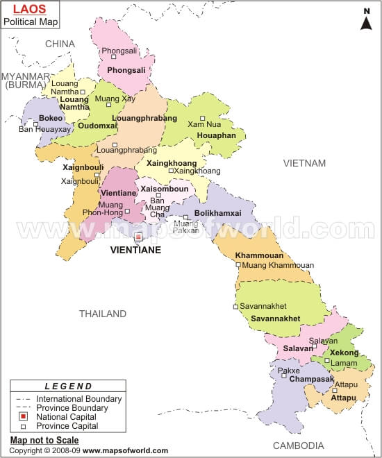 laos political map