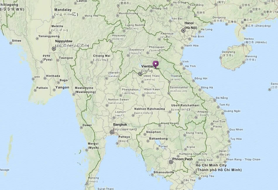 map laos