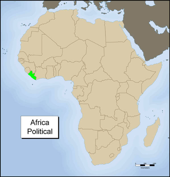 africa liberia map