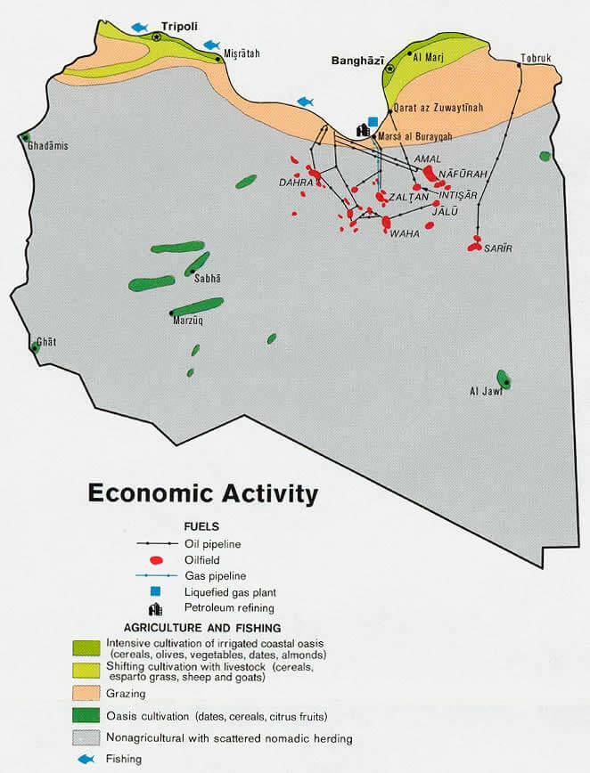 libya economical map
