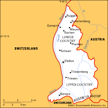 liechtenstein political map
