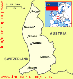 liechtenstein vaduz map