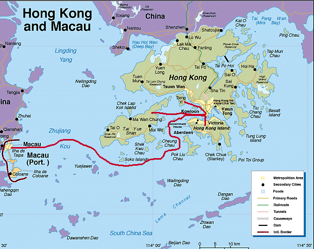 Hongkong Macao Map