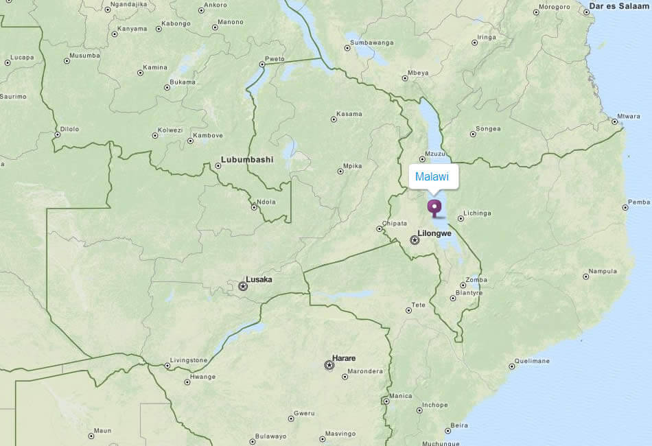 map malawi
