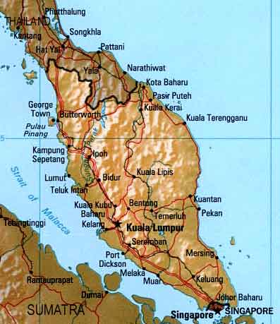 malaysia map kuala lumpur