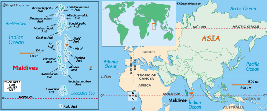 maldives asia map