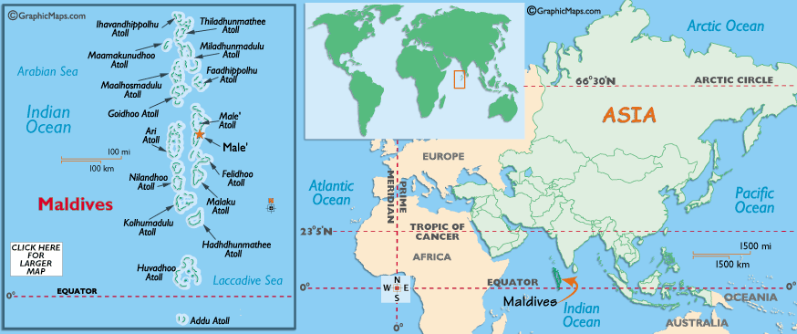 Map of maldives