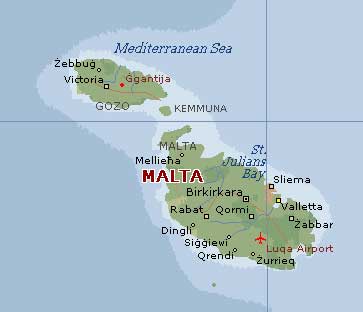 malta map encarta