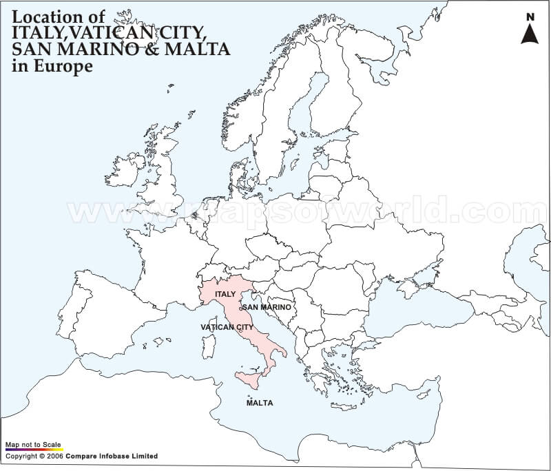 malta map italy europe