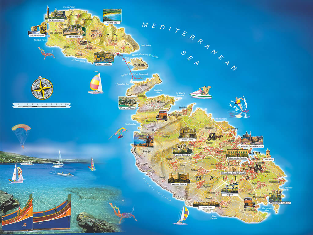 malta touristic map
