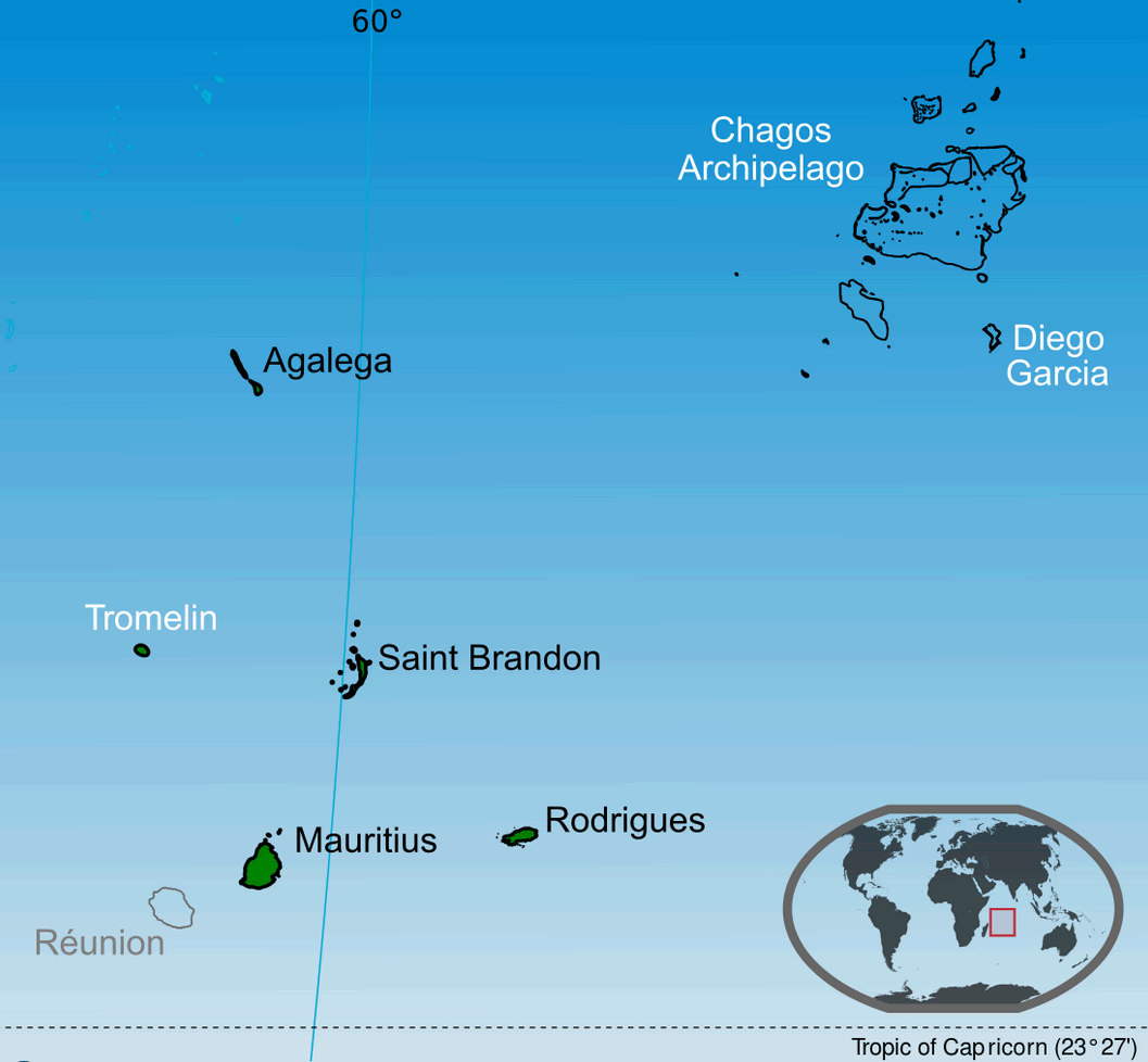 mauritius location map
