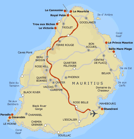 mauritius map island