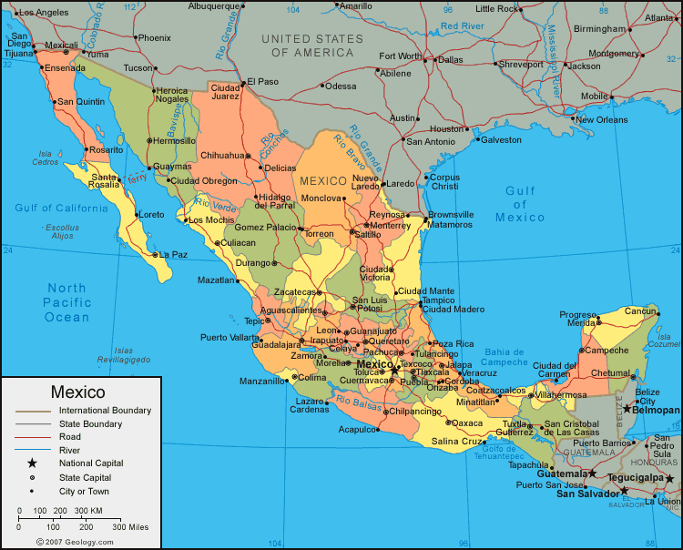 Political Map of Mexico