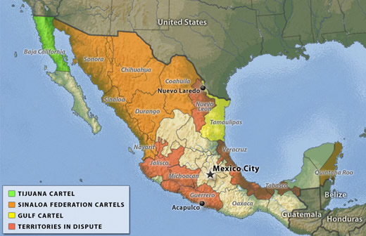 Mexico Cartel Map