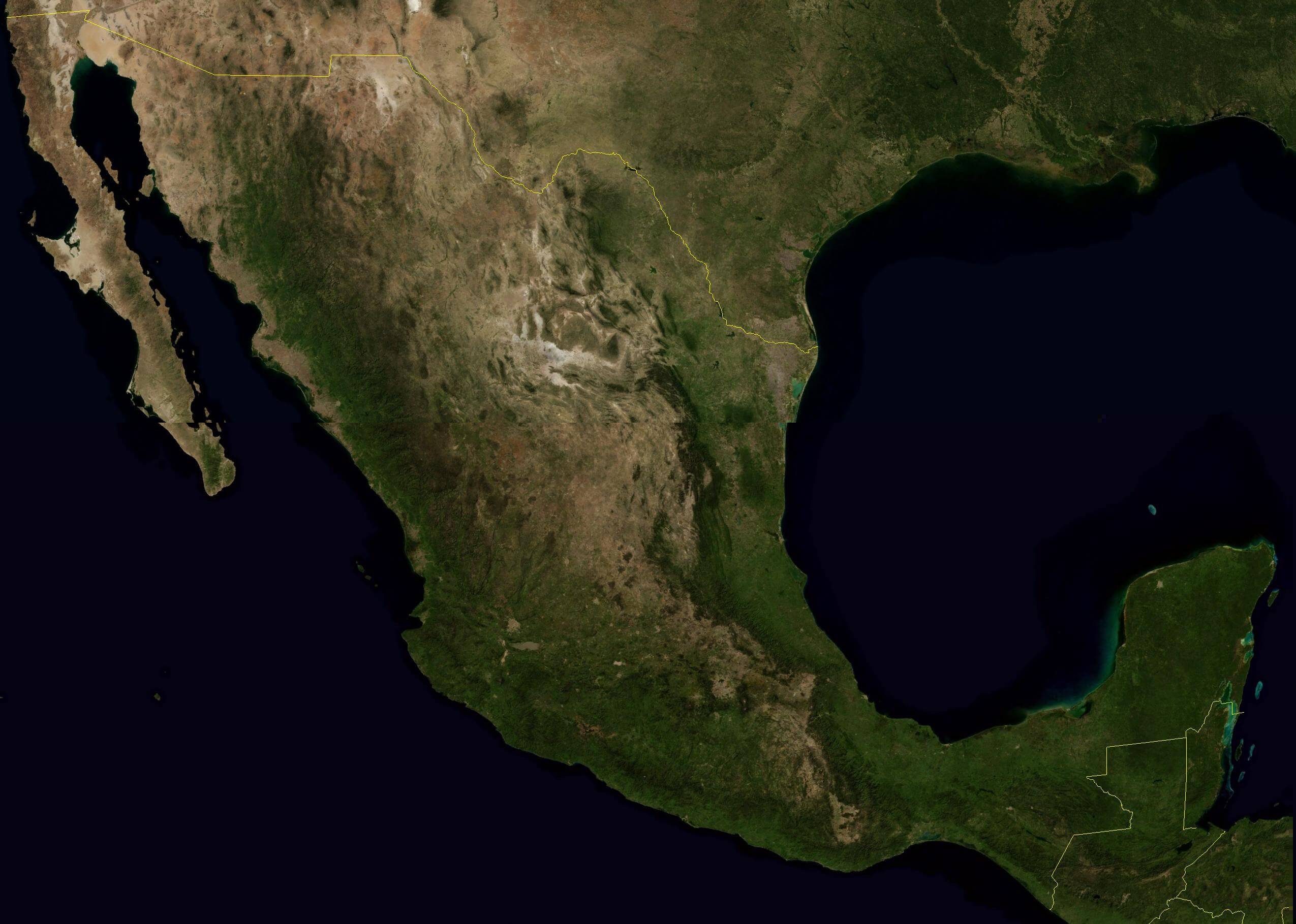 Satellite Image of Mexico 2004