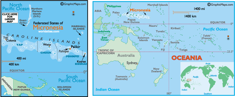 map of Micronesia