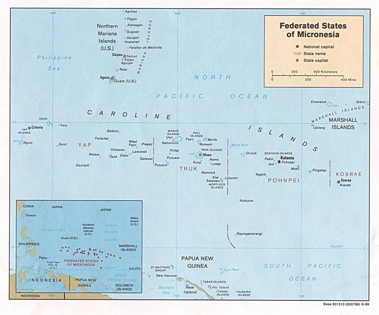micronesia map oceania