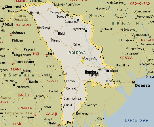 cities map of moldova