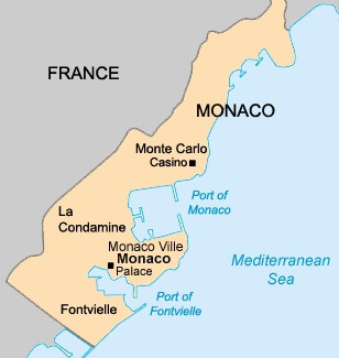 france monaco map