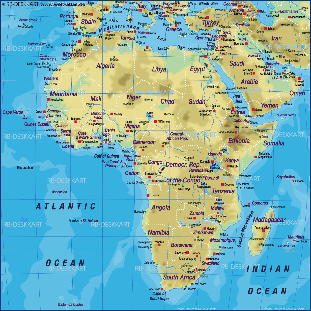 casablanca africa map