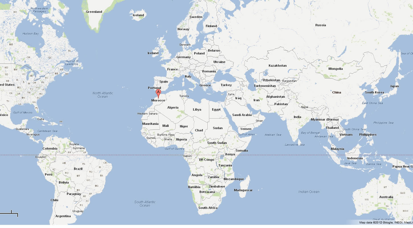 Morocco Map In The World Morocco Map