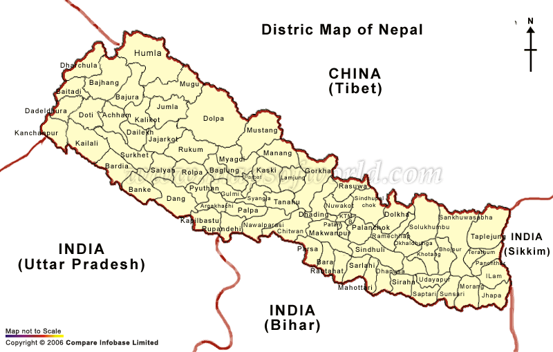 nepal districs map