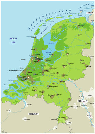 physical map netherlands