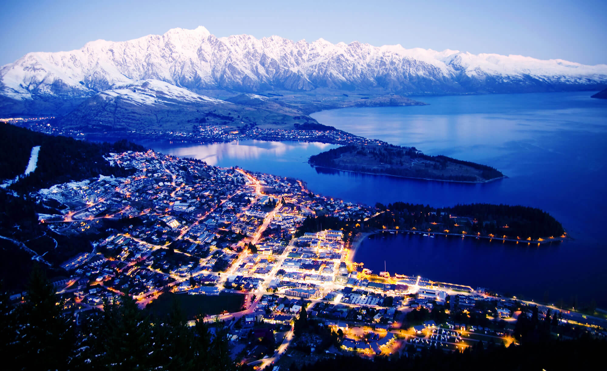 Mountain Cityscape, New Zealand