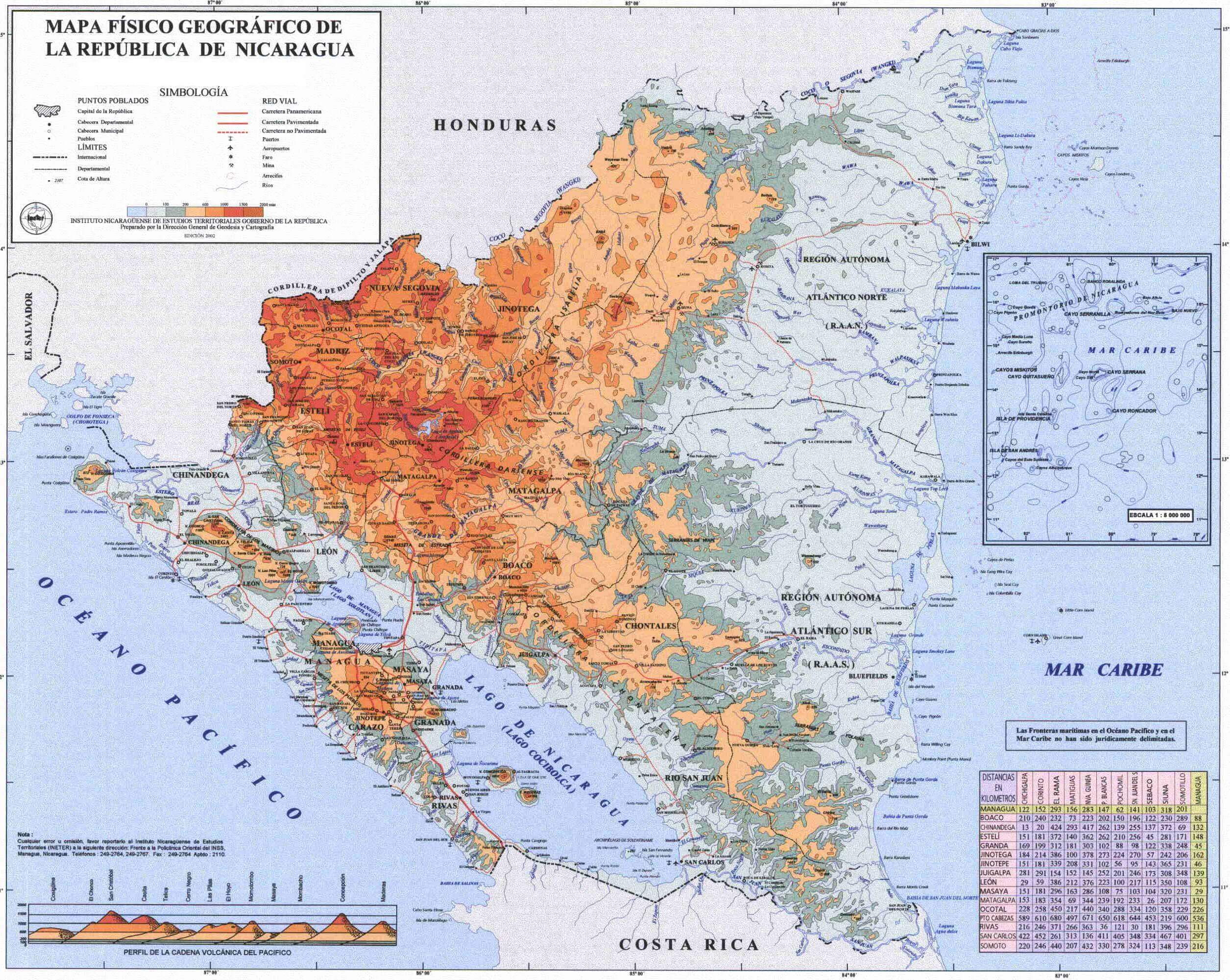 Nicaragua Geophysical Map 2002