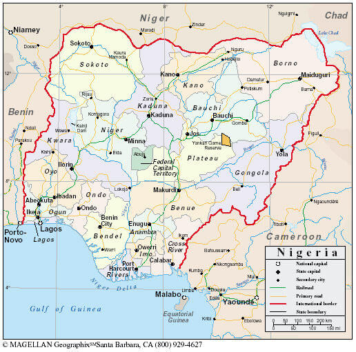 nigeria cities map