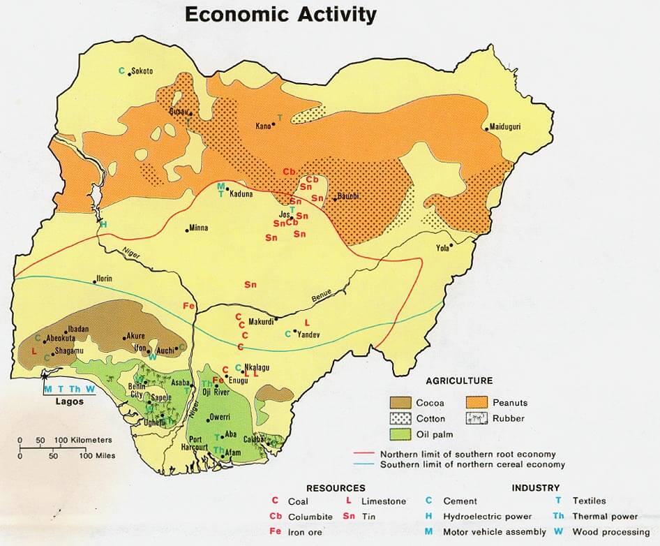 nigeria economy map