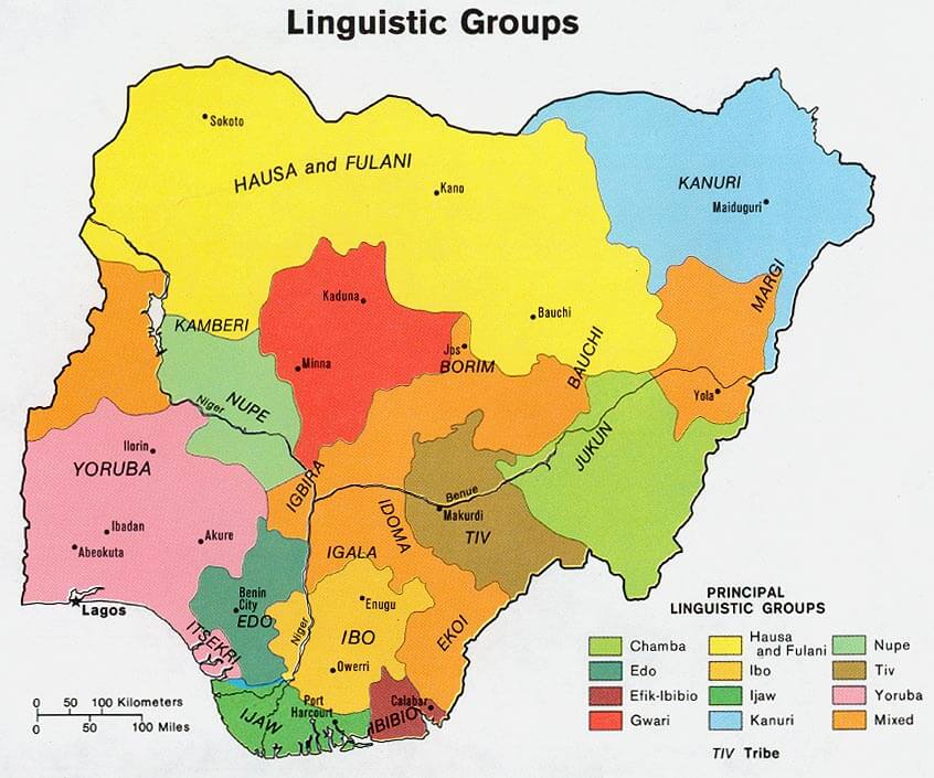 nigeria linguistic map