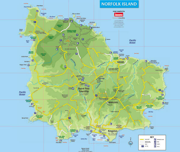 map norfolk island
