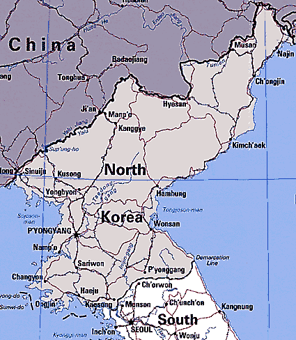 korean north map