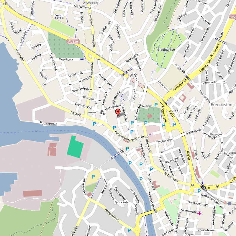 map of Fredrikstad
