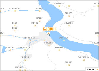 map of Gjovik