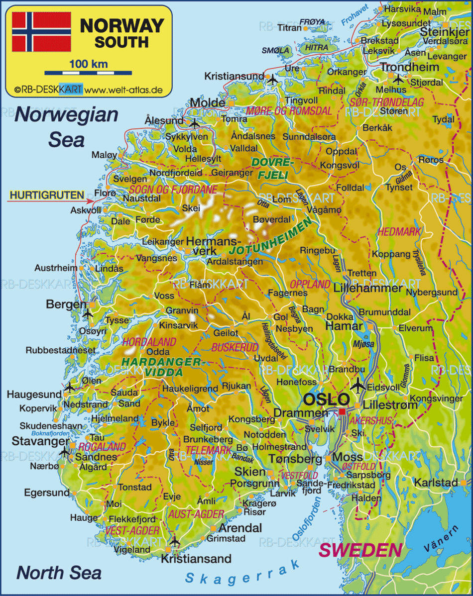 map of norway Hamar