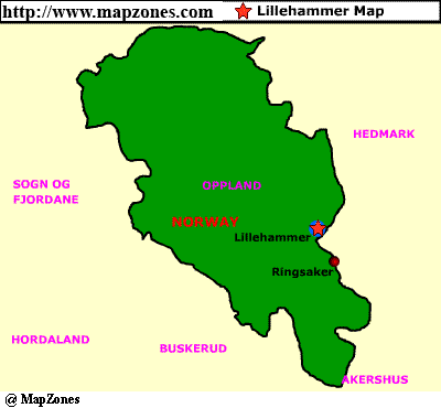 Lillehammer province map