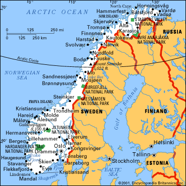 map norway Lillehammer