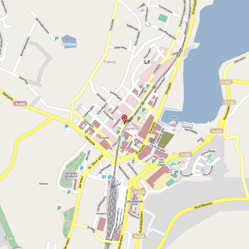 Sandnes city center map