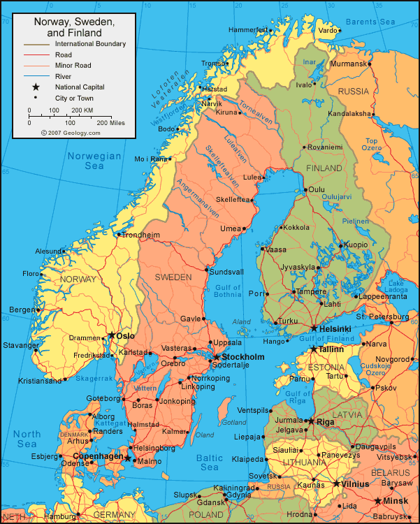 map of norway Stavanger