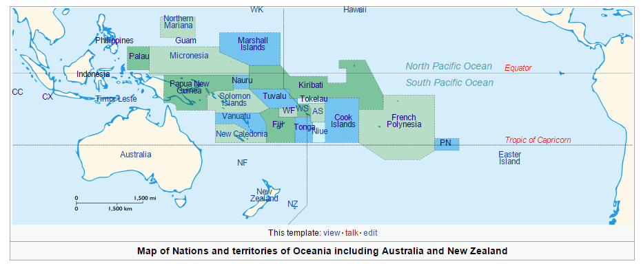 map of nations and territories of oceania