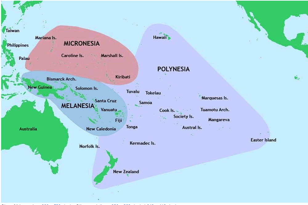 oceania micronesia melanesia polynesia map